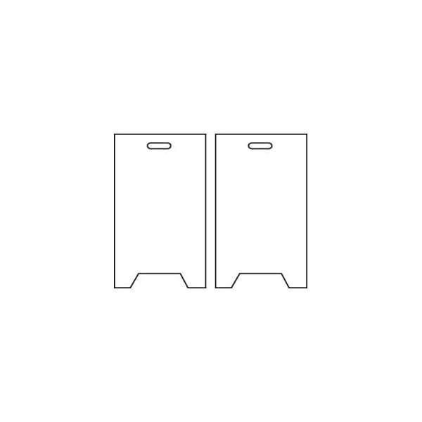 National Marker Co Floor Sign - Blank White FSBW - main